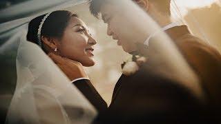 ASHLEY & CHRIS  Wedding Film -  Aerial South Wharf | Melbourne