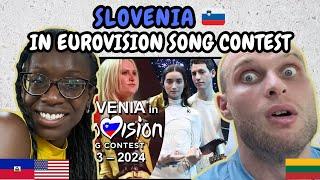 REACTION TO Slovenia  in Eurovision Song Contest (1993-2024) | FIRST TIME WATCHING