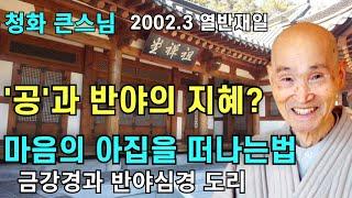 마음의 아집 법집을 떠나는 법 공과 반야의 지혜 | 금강경과 반야심경의 뜻 |청화스님 법문 20020307 금타대화상 열반재일