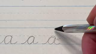 Lowercase "a" in cursive