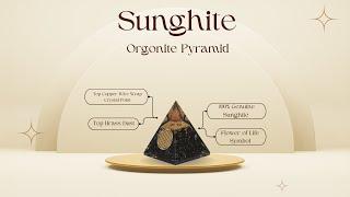 Shungite Orgonite Crystal Pyramid | Powerful EMF Protection & Energy Cleansing