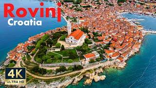 Rovinj Croatia  4K Old Town and Beach Walking Tour Istria 2023