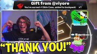 Viewers Send SKIN CASES to Unbox in Roblox Rivals!