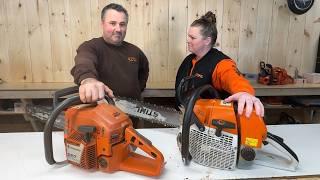 STIHL MS 660 Chainsaw Runs and Quits  --  HUSQVARNA 257 Hard To Start Won't Idle TAG TEAM!