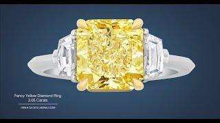 Fancy Yellow Diamond Ring (3.05 Carats) | M.S. Rau