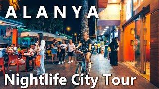 Alanya City Center Night Walking Tour 2023 Turkey 4K