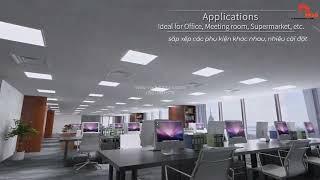 đèn led vuông ốp trần panel light | VLXD Vĩnh Hoa