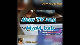 Unboxing electron tv, for mom dad