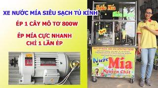 Máy Ép Mía Siêu Sạch Ép 1 Cây Mô Tơ 800w Tủ Kính