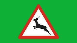 Free Animated Traffic Signs | Green Screen Background