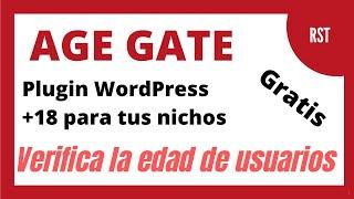  Plugin WordPress Age Gate | Puerta de edad   | Verificación de Edad para tu página | +18 