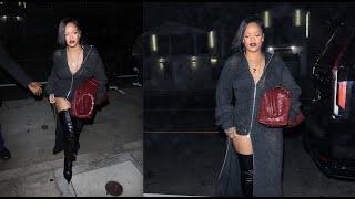 Rihanna Looks Stunning While Carrying a Bottega Veneta bag As She Steps Out for Dinner!!