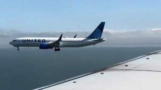 Simultaneous PARALLEL Landing at SFO | United B737-800