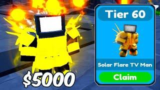 I Unlocked Tier 60 Solar Flare TV Man And Lost My Sanity... (Toilet Tower Defense)