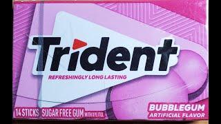 Trident Bubblegum Sugar Free Gum with Xylitol Review