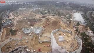 The construction of a brand new zoo in Paris, bois de Vincennes