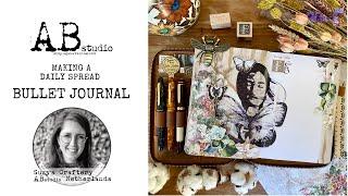 Journal with me | Making a Daily Spread with AB Studio Papers and Die Cuts