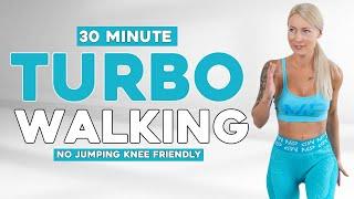 30 MIN TURBO WALKING Weight Loss Workout Knee Friendly No Jumping All Standing