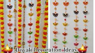 DIY Paper Diya | Diwali Wall Decor | Diya Door Toran | Diwali Decoration Ideas | Diwali Home Decor