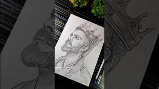 King  Kohli Drawing Colour ️‍🩹️ Virat Kohli ️ #shorts #viratkohli #drawing #pencilsketch