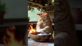 "A Ginger Tabby Cat’s Cooking Adventure – From Market to Meal"