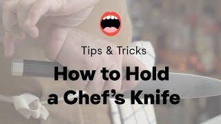 How to Hold a Chef's Knife | Chef Daniel Holzman | Project Foodie