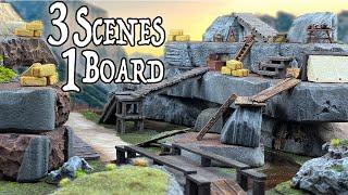 I Set Up THREE DIFFERENT SETS With One Terrain Board!!!! Which One Is Best?