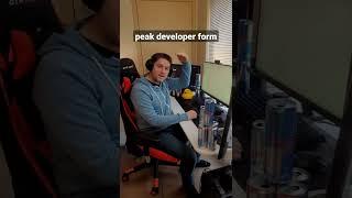 Peak Developer Form #shorts #programmerhumor #developer