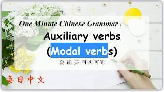 One Minute Chinese Grammar No.8: The auxiliary verbs