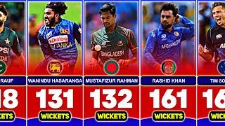 Most Wickets in T20I Cricket With Top 50 Bowlers