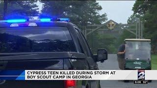 Cypress teen killed during storm at Boy Scout camp in Georgia