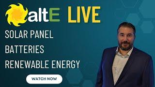 altE Store Live Stream - Black Friday Deals on solar panels, batteries and renewable energy gear