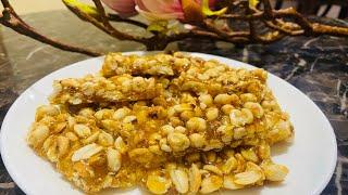 Peanut Bar॥Easy peanut bar recipe ॥easy and delicious peanut bar ॥