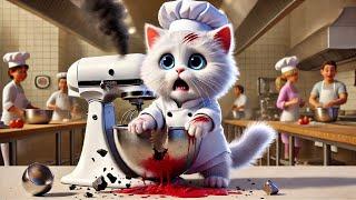 Little Chef Cat Never give up your Dream#cat #cute #catlover #catvideos #cutecat #aiimages #aicat