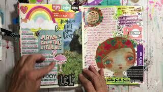  Creative Daily Journal ||  Flip Thru 218 || Last Half of June 2021