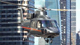 Sikorsky S76 B landing & takeoff at East 34th street heliport New York | helicopter