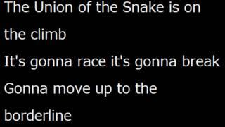 Duran Duran Union Of The Snake lyrics