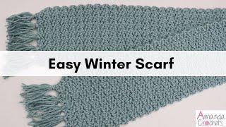 Easy Winter Scarf | Easy Crochet Scarf Pattern | Wattle Stitch | Beginner Crochet Scarf Tutorial