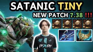  NEW PATCH 7.38 - Rank 4 Satanic TINY Hard Carry Gameplay  Grandmaster Tier - Dota 2