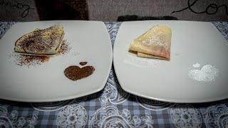 Crepes dolci con nutella e marmellata