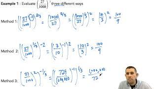 Alg1H 7.8 Negative Rational Exponents