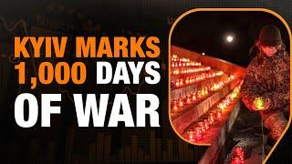 Ukraine Marks 1,000 Days of Russian Invasion: Thousands of Candles Light Up Kyiv | News9