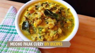 Moong palak gravy | Palak moong sabzi by DIY Recipes | How to make Spinach mung sprouts curry