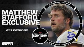 Matthew Stafford on the Rams talent & turnaround [FULL EXCLUSIVE INTERVIEW] | Monday Night Countdown