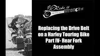 Replacing the Drive Belt on a Harley Touring Bike: Part IV- Rear Fork Assembly