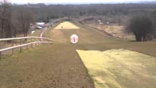 Zorbing in the sun at Adventure Sports Warwick