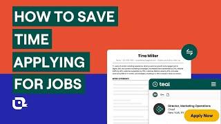 How To Save Time Applying for Jobs