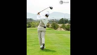 Obviously, her hip-turn speed is different from mine. She is Jiwoo Ko, KLPGA professional.