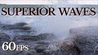  LAKE SUPERIOR WAVES | Waves Breaking on the North Shore of Lake Superior | 9 Hours