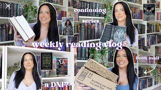 getting out of a reading slump, book mail, new favorites, & a DNF  weekly reading vlog